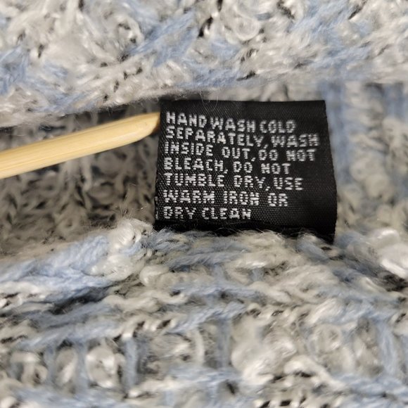 M. Fredric, size M, loose cardigan.  Light grey and light blue. NWT. - Picture 9 of 11